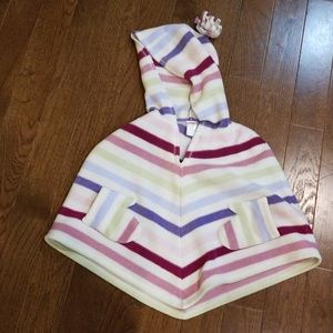 Fleece Poncho with Pockets